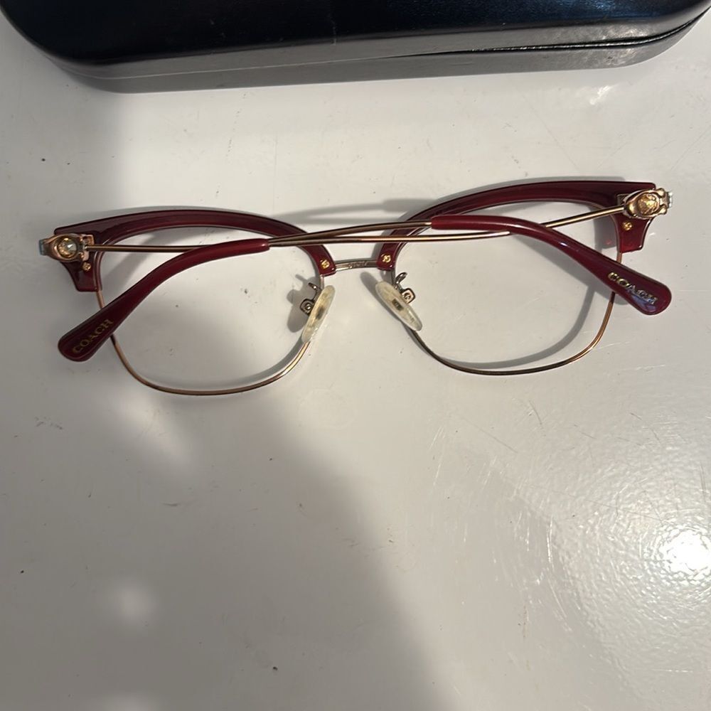 COACH HC5104B 9331 Burgundy Rose Gold Womens Cat Eye Eyeglasses 51-17-140 - Picture 2 of 6